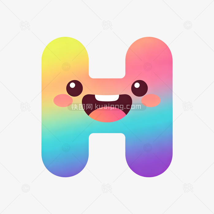 快图网原创卡通字母H