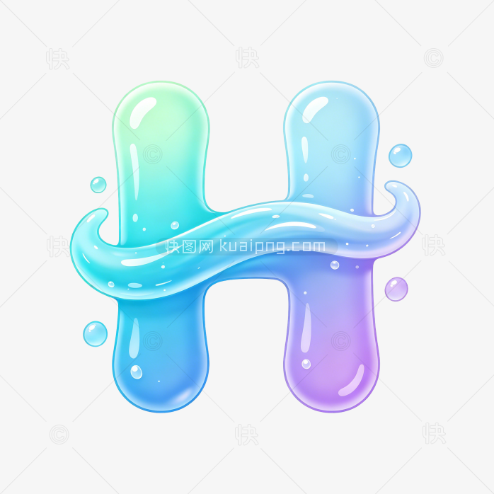 快图网原创卡通字母H