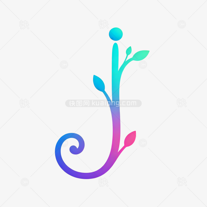 快图网原创植物字母J