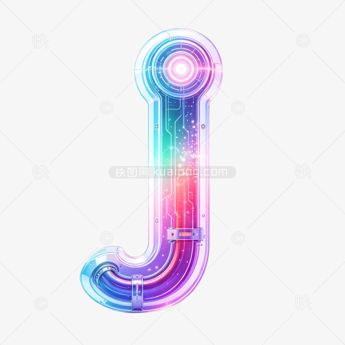 快图网原创立体字母J