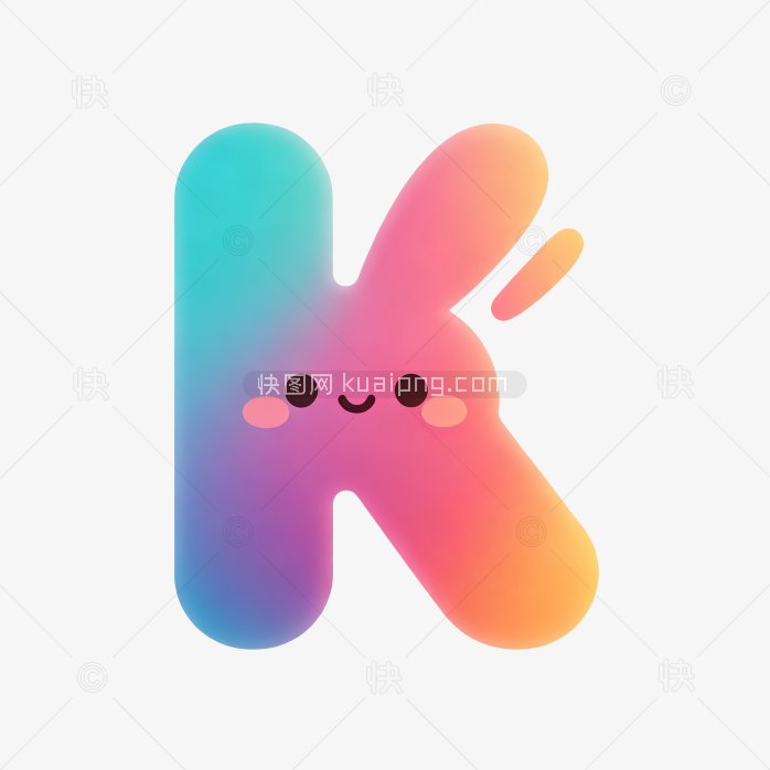 快图网原创卡通字母K