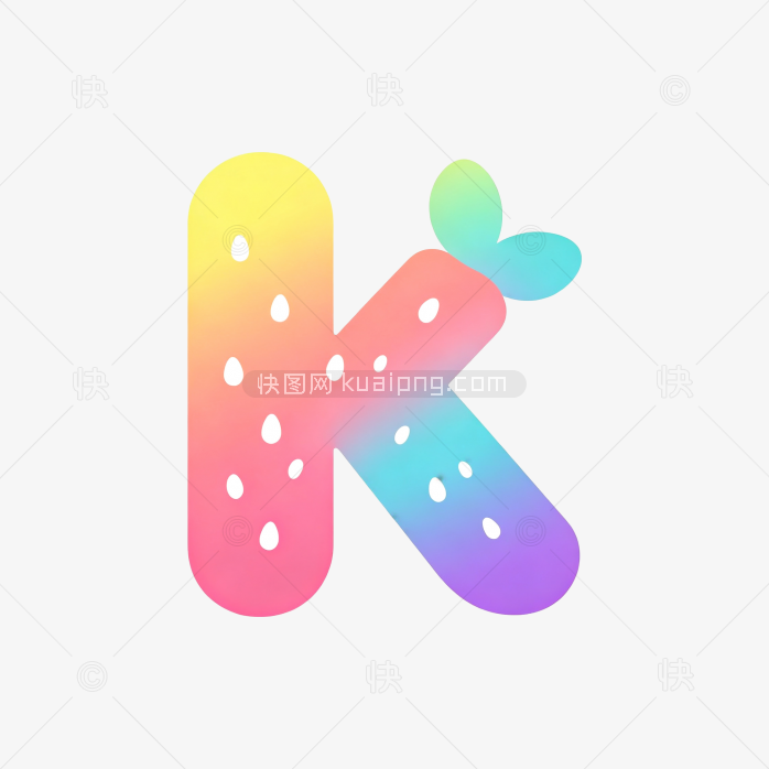 快图网原创卡通字母K