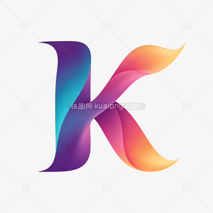 快图网原创立体字母K