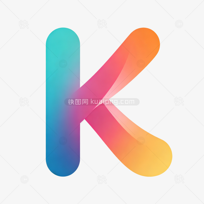 快图网原创立体字母K