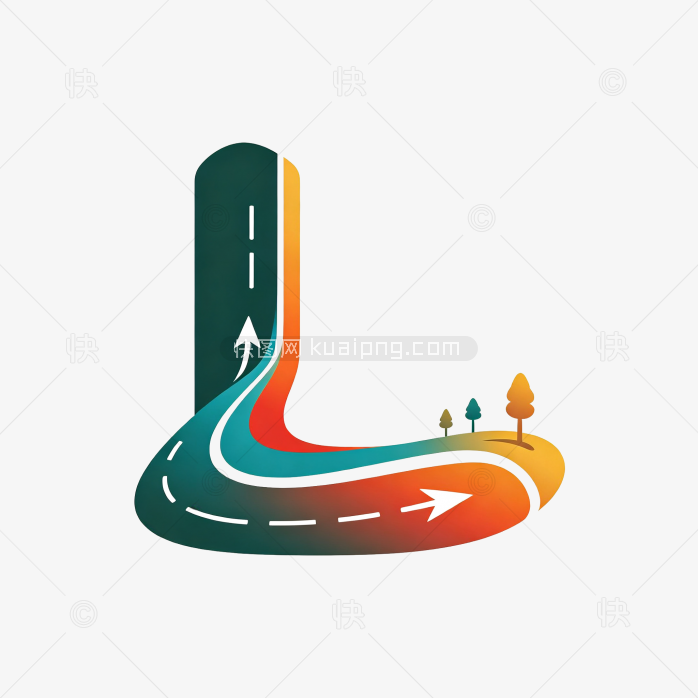 快图网原创卡通字母L