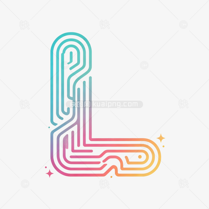 快图网原创创意字电路母L