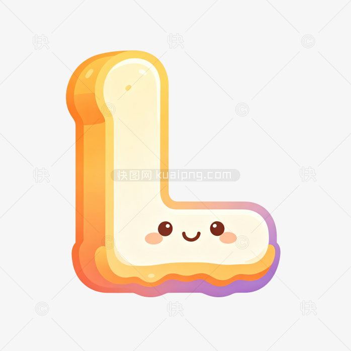 快图网原创卡通字母L