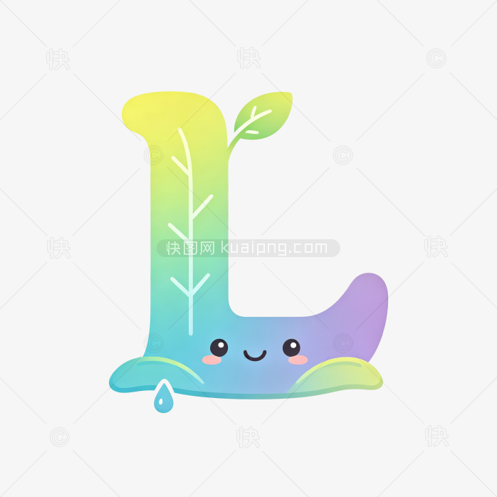 快图网原创卡通字母L