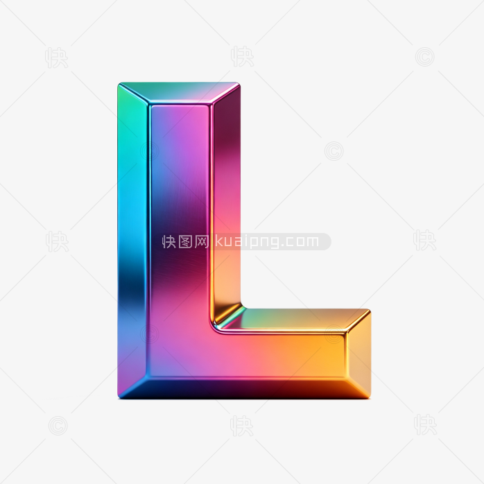 快图网原创创意立体字母L