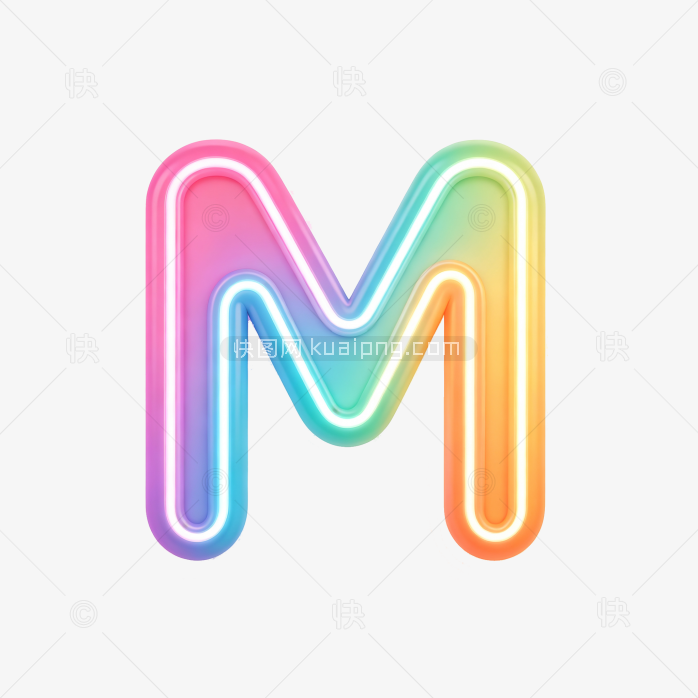 原创立体字母M
