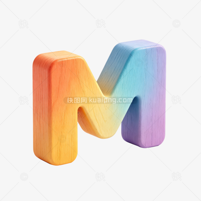 原创立体字母M