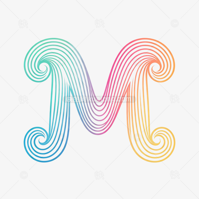 原创创意字母M字体