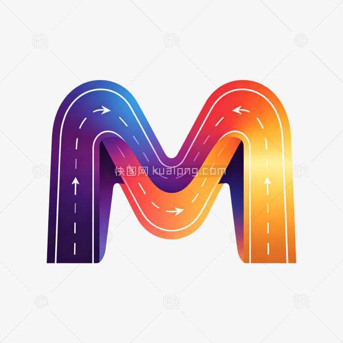 原创创意卡通字母M