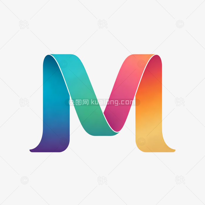 原创立体字母M