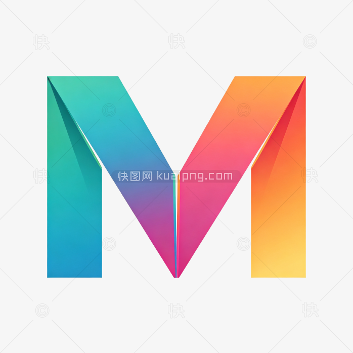 原创立体字母M