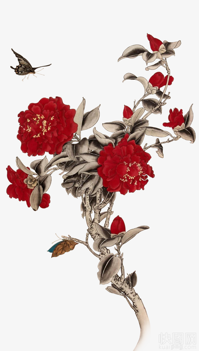 玫瑰工笔画