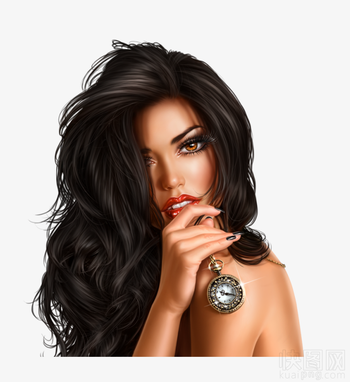 手绘美女