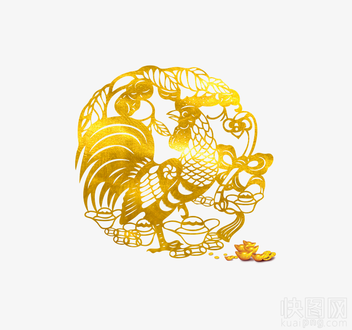 金色剪纸